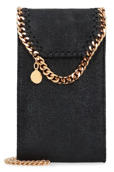 Stella Mccartney Falabella Chain-link Phone Bag In Black