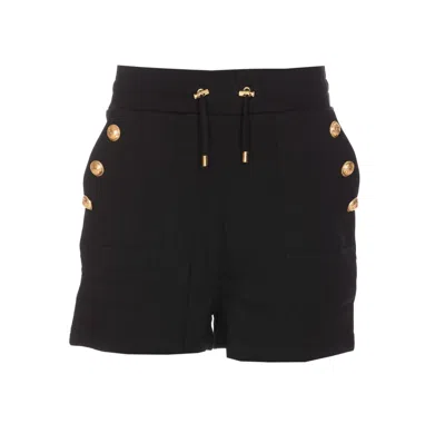 Balmain 6 Buttons Shorts In Black