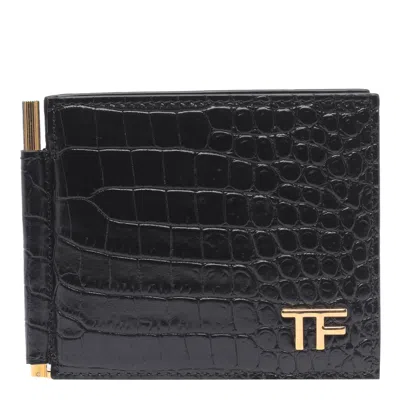 Tom Ford Logo Wallet In Black