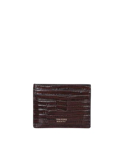 Tom Ford Tejus 6 Slots Brown Cardholder