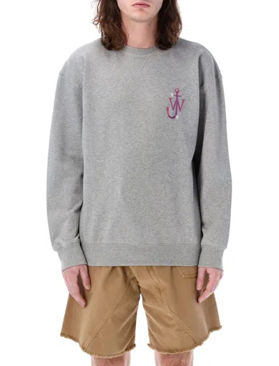 Jw Anderson Sweatshirt  Woman Color Grey In Grey Melange