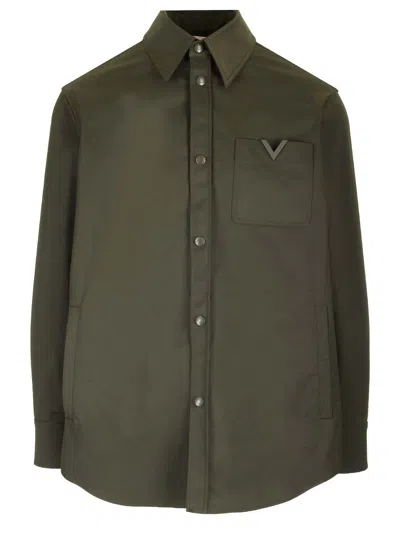 Valentino V Logo Detail Shirt In Green