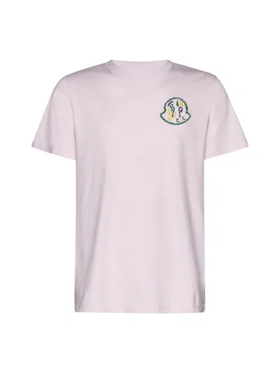 Moncler T-shirt In Light Pink