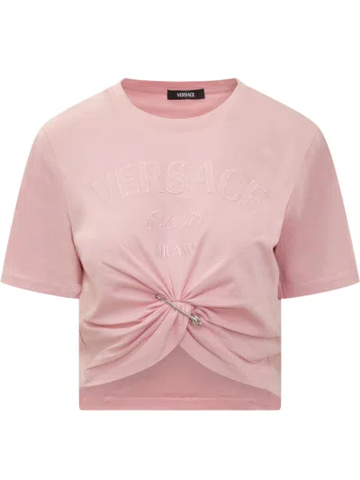 Versace Short T-shirt. In Pale Pink