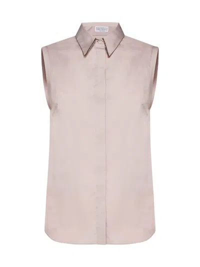 Brunello Cucinelli Shirt In Pink Salt