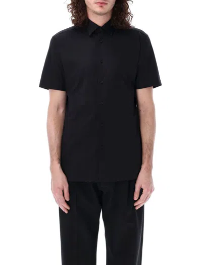 Burberry Stretch Cotton Shirt In Black