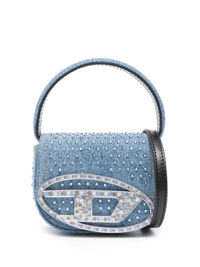 Diesel 1dr Xs Denim Mini Bag In Blue