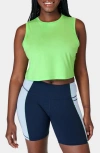 Sweaty Betty Breathe Easy Crop Muscle Vest In Green