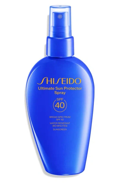 Shiseido Ultimate Sun Protector Face And Bodyspray Spf 40 Sunscreen 5 oz / 150 ml In White