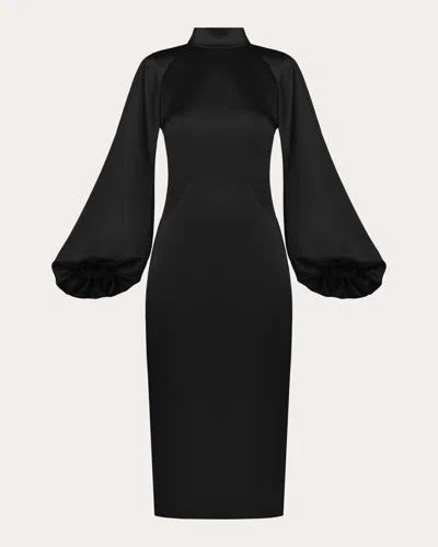 Dalood Women's Turtleneck Midi Dress In Black