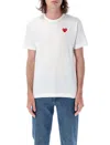 Comme Des Garçons Play Heart Tee In White