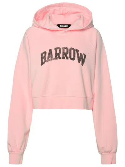 Barrow Felpa Capp.crop Logo In Pink