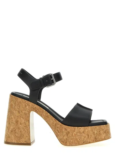 Stella Mccartney Skyla Buckled Platform Sandals In Black