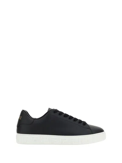 Versace Man Trainer Greca Suola In Black