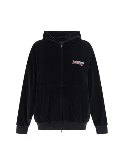 Balenciaga Hoodie In Black/white