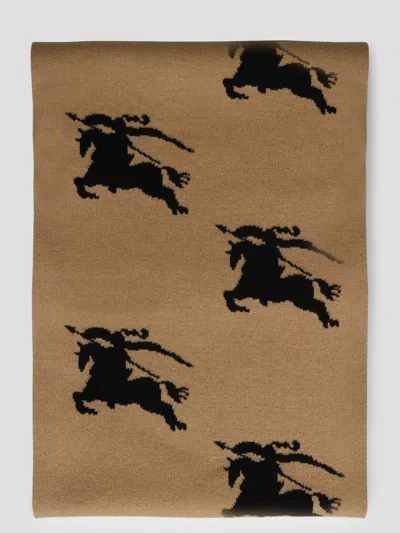 Burberry All Over Ekd Cashmere Scarf In Brown