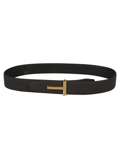 Tom Ford Man Belt Man Brown Belts In Brown/black