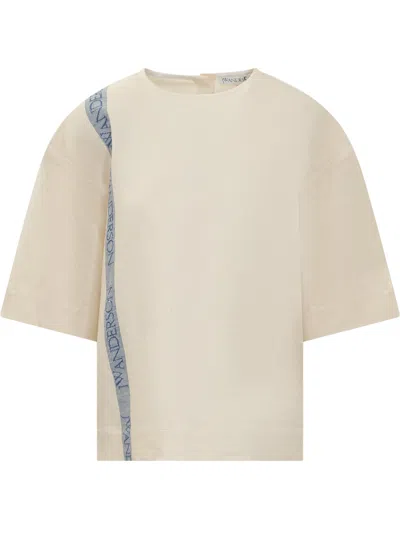 Jw Anderson Boxy T-shirt In Cream