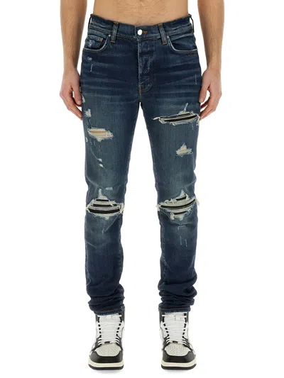 Amiri Mx1 Distressed Jeans In Denim
