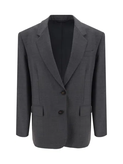 Brunello Cucinelli Blazer Jacket In Grigio Medio