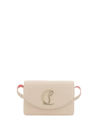 Christian Louboutin Loubi54 Shoulder Bag In Leche/gold