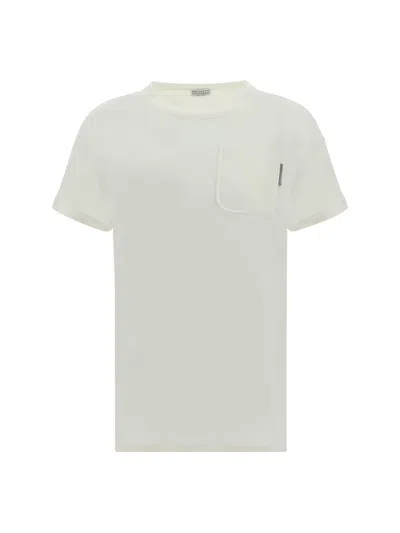 Brunello Cucinelli T-shirt In Off White