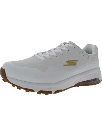 Skechers Go Golf Mens Leather Waterproof Golf Shoes In White