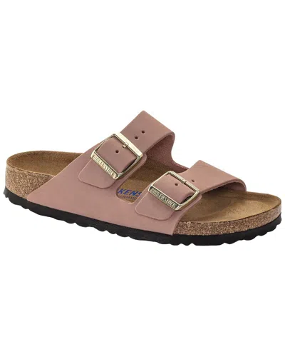 Birkenstock Arizona Soft Footbed Leather Sandal In Pink