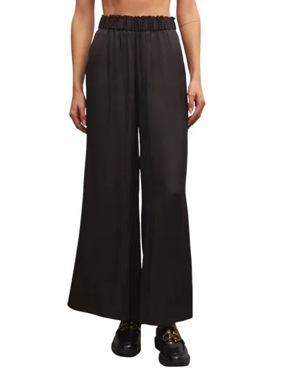 Z Supply Estate Lux Sheen Pant In Black