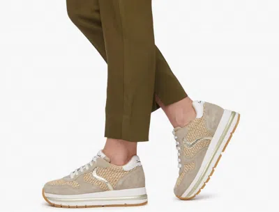 Voile Blanche Maran Sneakers Suede/raffia Sand Beige