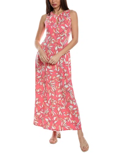 London Times Keyhole Maxi Dress In Pink
