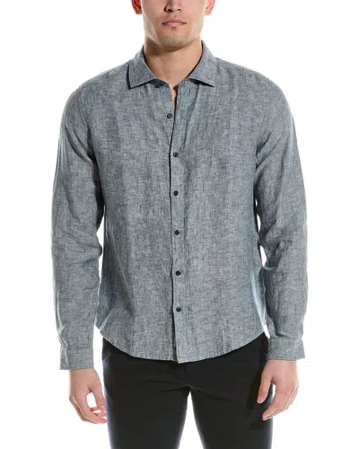 Onia Linen Slim Fit Shirt In Oxford Blue