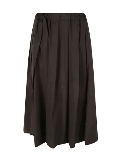 Fabiana Filippi Elastic Waist Pleated Skirt In Black