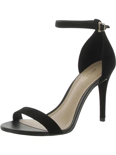 Arezzo Isabelli High Womens Ankle Strap Stiletto Heels In Black