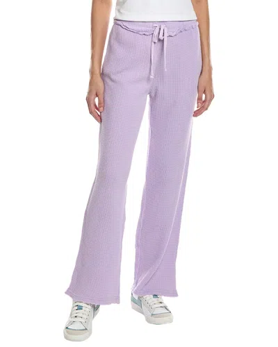 Aiden Waffle Knit Pant In Purple