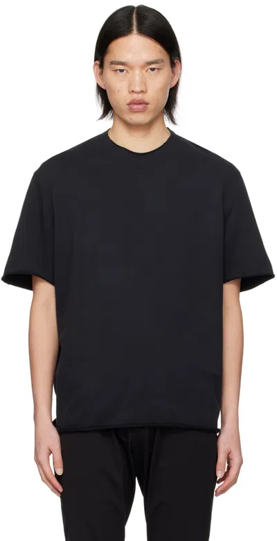 Devoa Black Raw Edge T-shirt