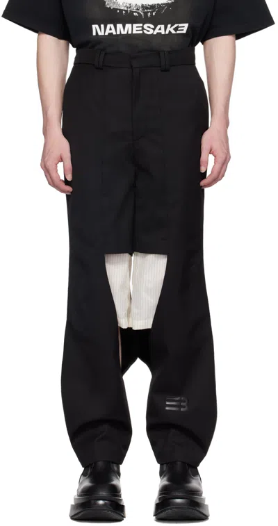 Namesake Black Peja Trousers In Euphoric Black