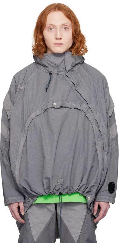 Kiko Kostadinov Grey C.p. Company Edition Jacket In 919 Steel Grey