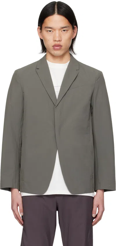 Post Archive Faction (paf) Gray 6.0 Right Blazer In Charcoal