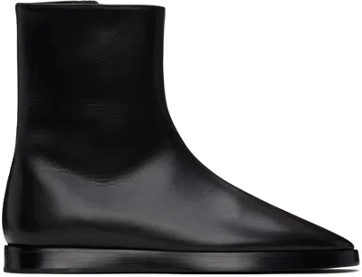 Fear Of God Leather Ankle Boots In Black