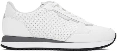 Hugo Boss White Kai Runn Sneakers In 100-white