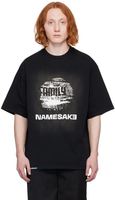 Namesake Black Reverse Sava Ball Splash T-shirt In Euphoric Black