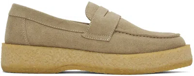Vinny's Tan Creeper Loafers In Suede Sand