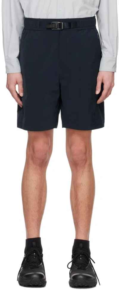 Blæst Navy Folven Shorts In Dark Navy 190