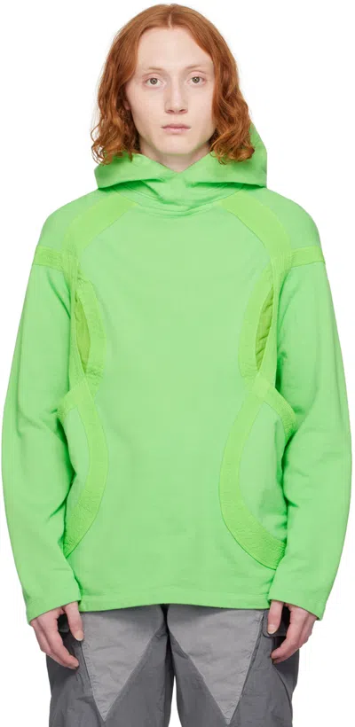 Kiko Kostadinov Green C.p. Company Edition Sinesis Hoodie In 615 Green Flash