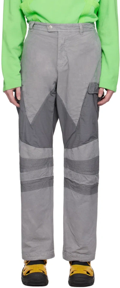 Kiko Kostadinov Gray C.p. Company Edition Cargo Pants In 919 Steel Grey
