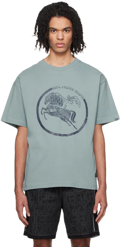 Deva States Blue Print T-shirt In Vintage Blue