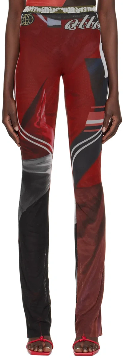 Ottolinger Red Printed Lounge Trousers In Soccer Print