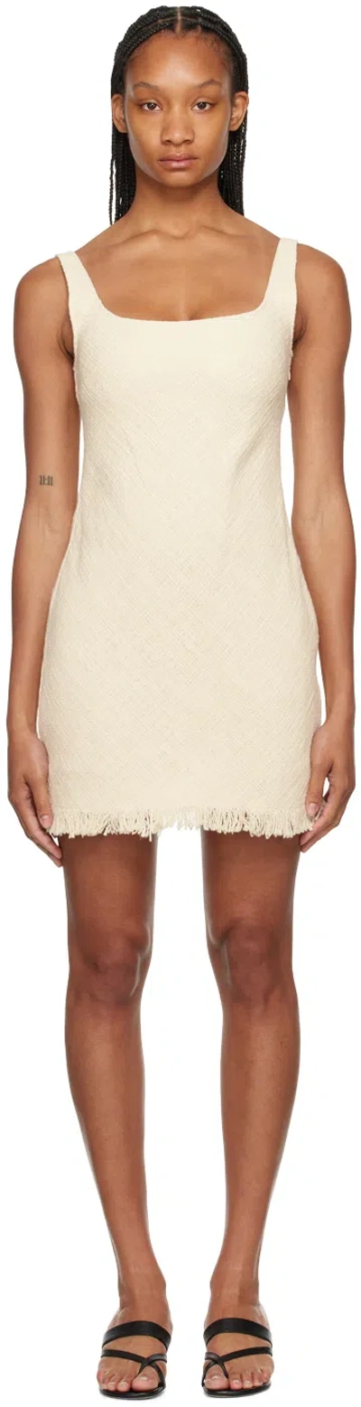 Staud Off-white Isabela Minidress In Ivy Ivory