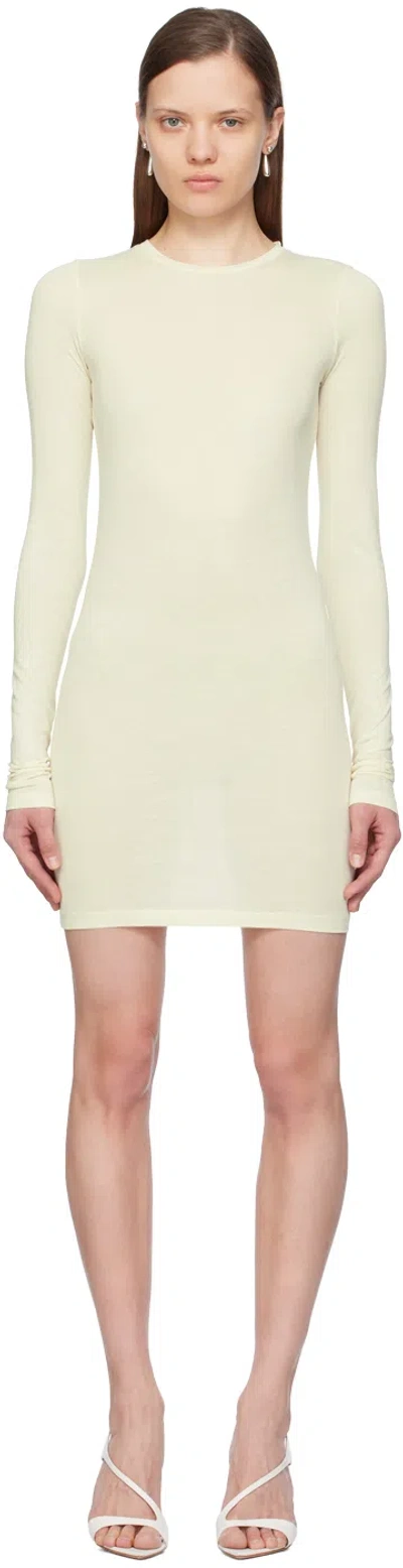 Recto Off-white Overlay Patch Minidress In Cream